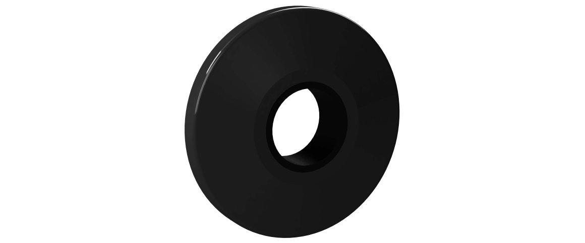 Fenderhjul 100 mm Sort