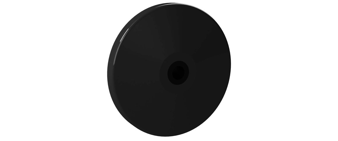 Fenderhjul 125 mm Sort