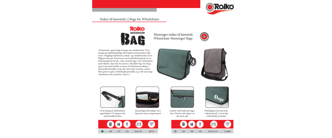 Rolko messenger bag - gr
