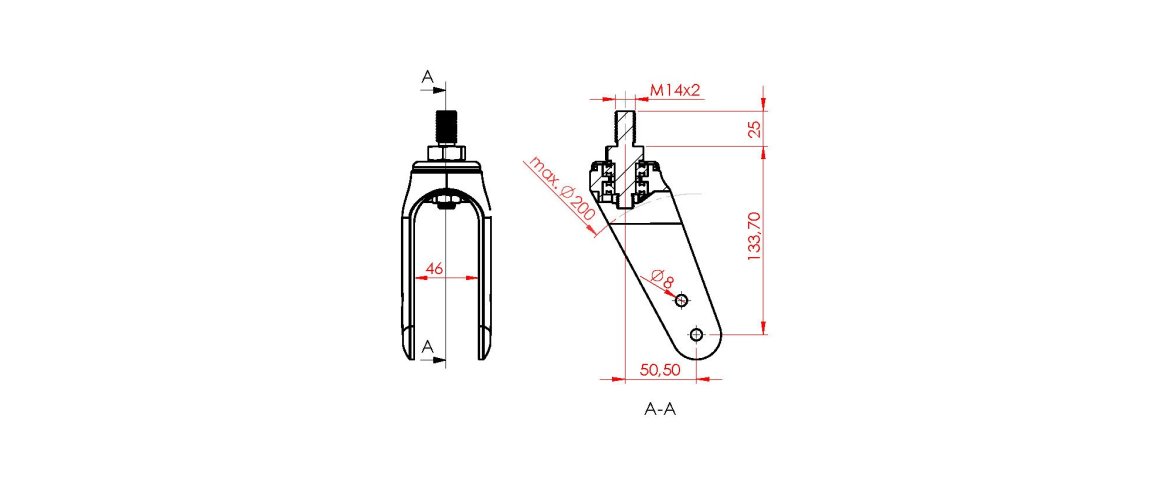 Gaffelst til Dolomite Futura Rollator