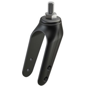 Rollator Forgaffel, Sort Plast 46 MM -Rustfri