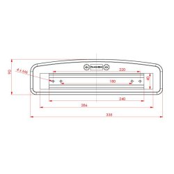 Armpude 335mm - u. monteringsbrikker