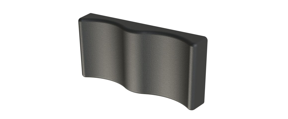 Benpude Sort 196x398 mm