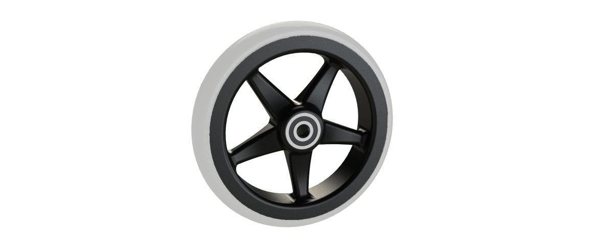 Gummibane Svinghjul 5" Gr