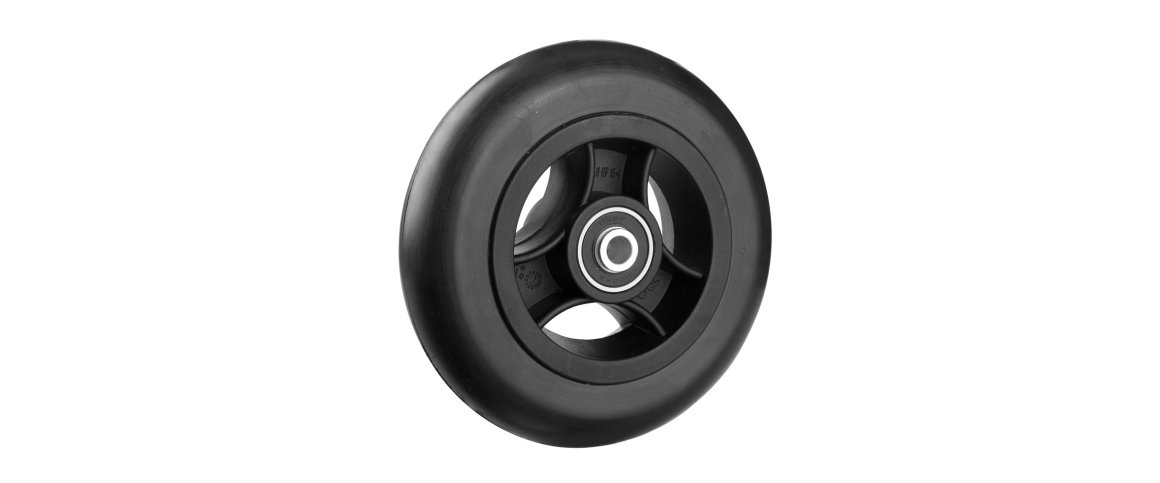 Gummibane Svinghjul 5" Sort