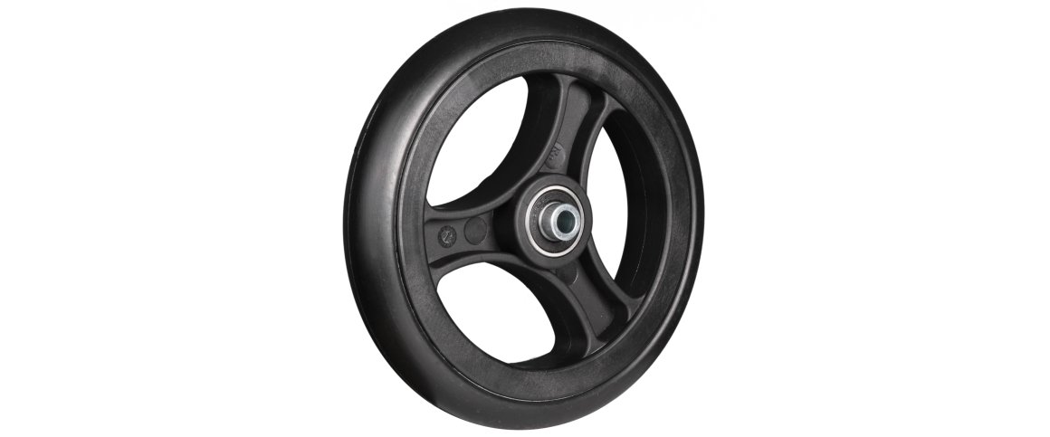 Gummibane Svinghjul 6" Sort