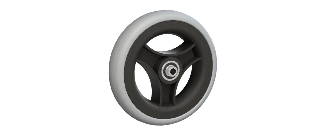Gummibane Svinghjul 6" Gr