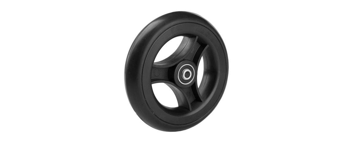 Gummibane Svinghjul 6" Sort