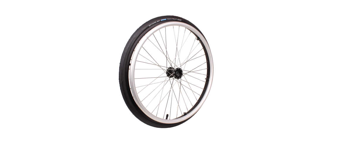 RolkoSMART-hjul Aluminium m. Drivring - Sort/Slv