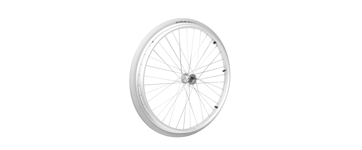Lufthjul Aluminium m. Drivring - Slv/Gr