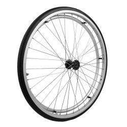 Purbanehjul 24" PROFLEX - alu m. drivring - 3-kryds - sort