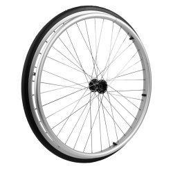 Purbanehjul 24" PROFLEX - alu m. drivring - 3-kryds - sort