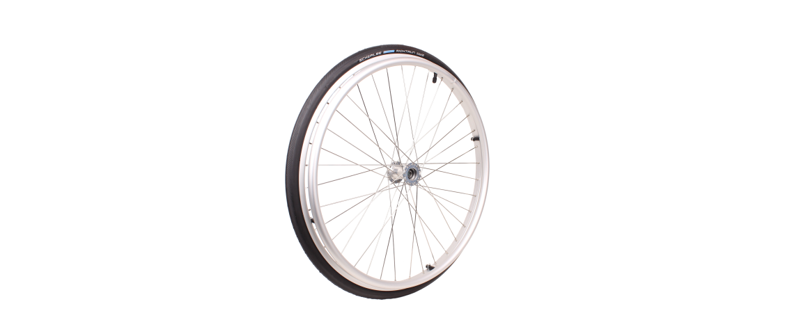 RolkoSMART-hjul Aluminium m. Drivring - Sort/Slv