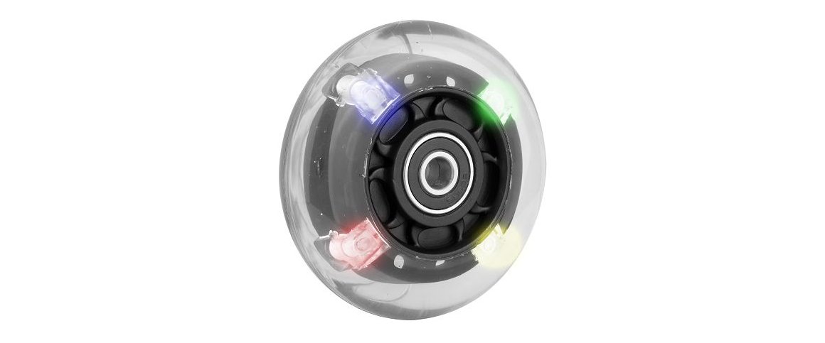Skaterhjul 80/100 m. LED lys