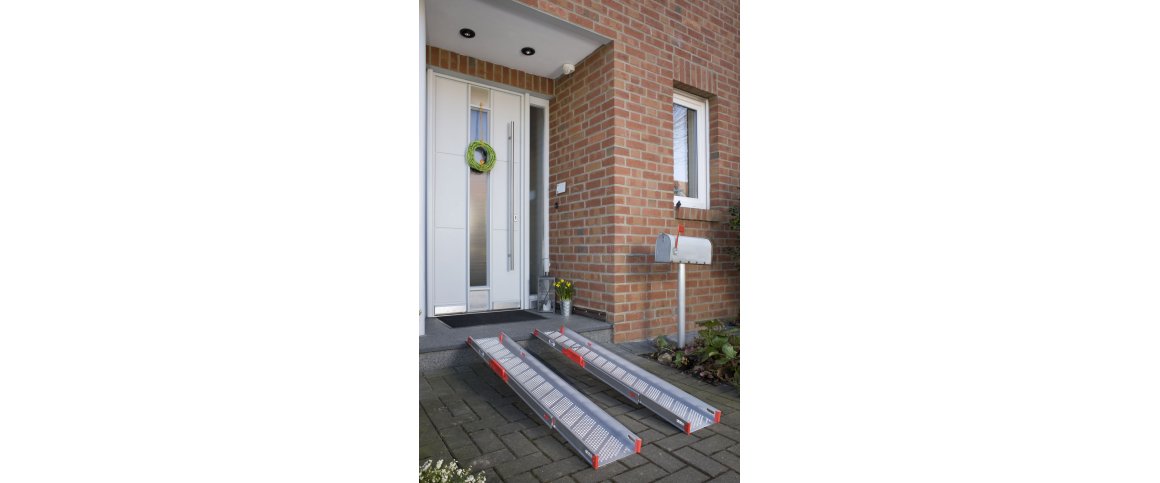 quick2go Rampe, 2-delt, Teleskoperbar