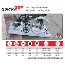 Anlgsrampe - alu - 600-1500 mm