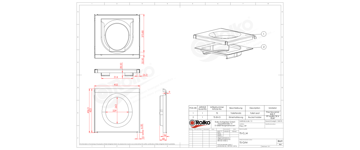 Toiletsde - hvid - universal