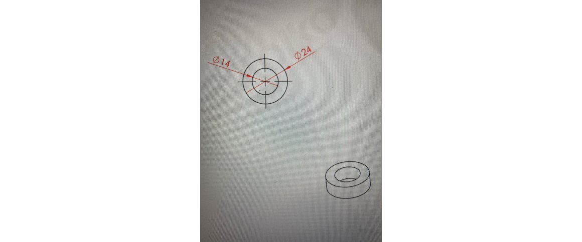Afstandsrr til gaffel Dolomite Futura Rollator model 520 - 600