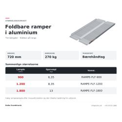 Rampe, foldbar - 900-1800mm