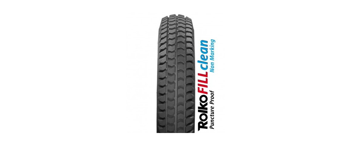 Dk med Rolkofill 3.00-8" Sort