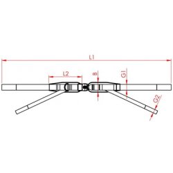 Hoftesele 40x1800 mm - 4-punkt